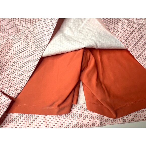 S.C. & Co. Sporty Chic Geometric Print Athletic Coral White Skort XL - Picture 5 of 10